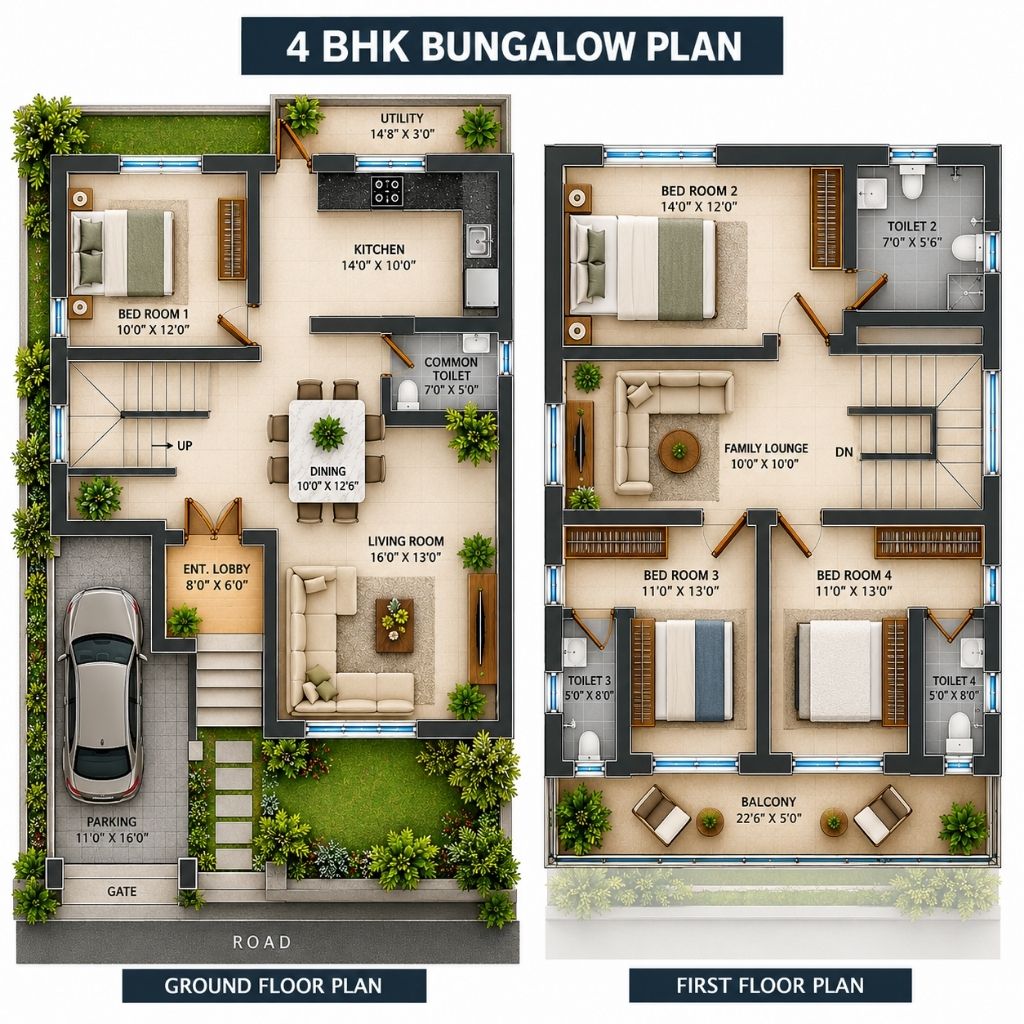 4 BHK Bungalow Construction