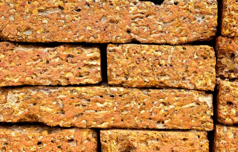 Laterite stone wall construction